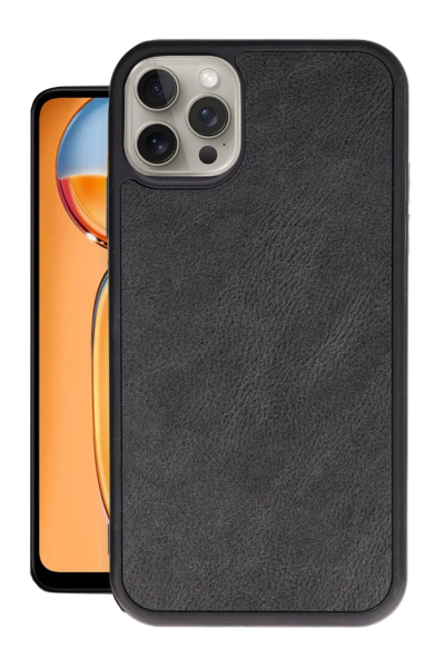 Newface iPhone 14 Pro Kılıf Aras Deri Kapak - Siyah resmi