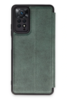 Newface Xiaomi Redmi Note 12 Pro 4G Kılıf Flip Cover - Koyu Yeşil resmi