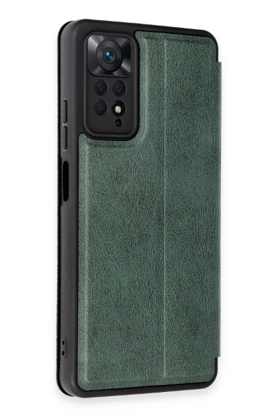 Newface Xiaomi Redmi Note 12 Pro 4G Kılıf Flip Cover - Koyu Yeşil resmi