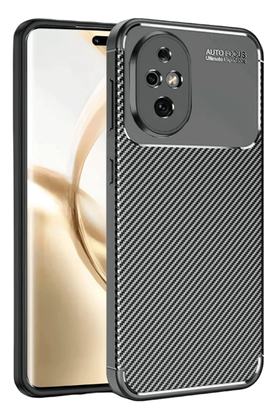 Newface Honor 200 Kılıf Auto Focus Karbon Kapak - Siyah resmi