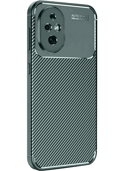 Newface Honor 200 Kılıf Auto Focus Karbon Kapak - Koyu Yeşil resmi