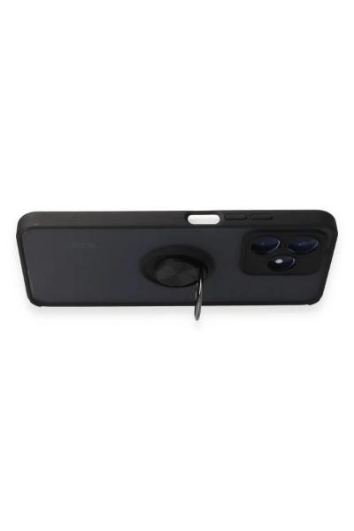 Newface Realme C53 Kılıf Montreal Yüzüklü Silikon Kapak - Siyah resmi