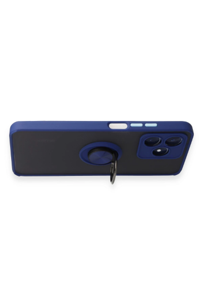 Newface Realme C53 Kılıf Montreal Yüzüklü Silikon Kapak - Lacivert resmi