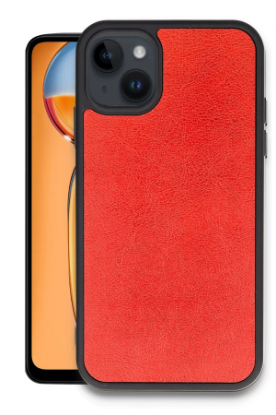 Newface iPhone 15 Kılıf Aras Deri Kapak - Kırmızı resmi