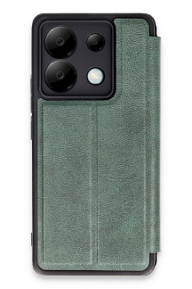Newface Xiaomi Redmi Note 13 Pro 5G Kılıf Flip Cover - Koyu Yeşil resmi