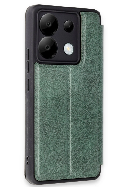 Newface Xiaomi Redmi Note 13 Pro 5G Kılıf Flip Cover - Koyu Yeşil resmi