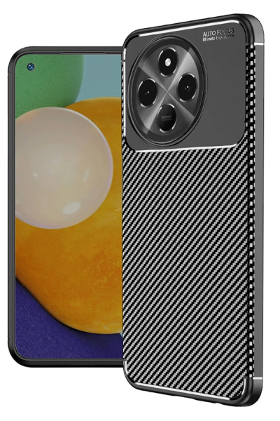 Newface Tecno Spark 30 Pro Kılıf Auto Focus Karbon Kapak - Siyah resmi