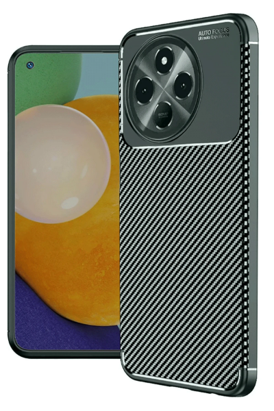 Newface Tecno Spark 30 Pro Kılıf Auto Focus Karbon Kapak - Koyu Yeşil resmi