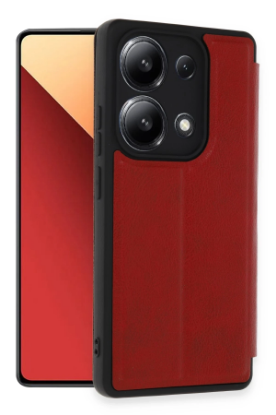 Newface Xiaomi Redmi Note 13 4G Kılıf Flip Cover - Kırmızı resmi