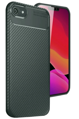 Newface iPhone 16E Kılıf Auto Focus Karbon Kapak - Koyu Yeşil resmi