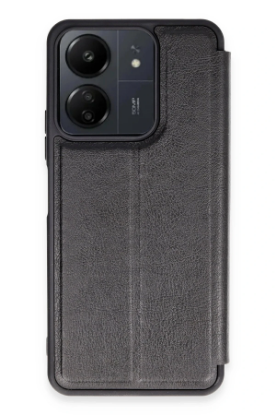 Newface Xiaomi Redmi 13C Kılıf Flip Cover - Siyah resmi