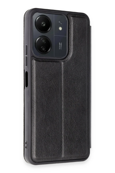 Newface Xiaomi Redmi 13C Kılıf Flip Cover - Siyah resmi