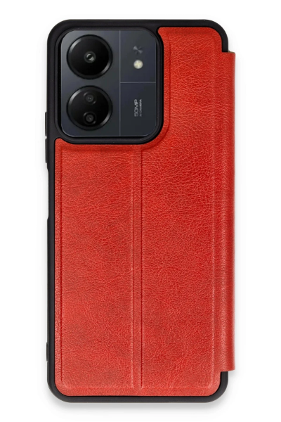 Newface Xiaomi Redmi 13C Kılıf Flip Cover - Kırmızı resmi
