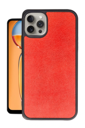 Newface iPhone 15 Pro Max Kılıf Aras Deri Kapak - Kırmızı resmi