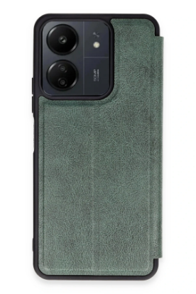 Newface Xiaomi Redmi 13C Kılıf Flip Cover - Koyu Yeşil resmi