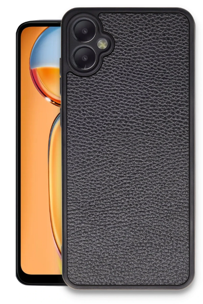 Newface Samsung Galaxy A05 Kılıf Aras Deri Kapak - Siyah resmi
