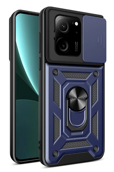 Newface Xiaomi Mi 13T Pro Kılıf Pars Lens Yüzüklü Silikon - Lacivert resmi