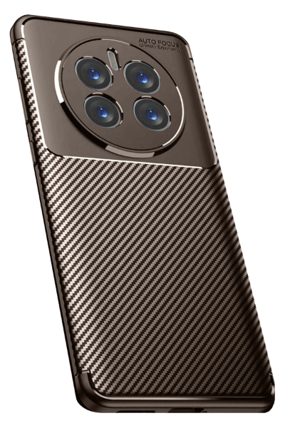 Newface Realme 12 Pro Plus Kılıf Auto Focus Karbon Kapak - Kahverengi resmi