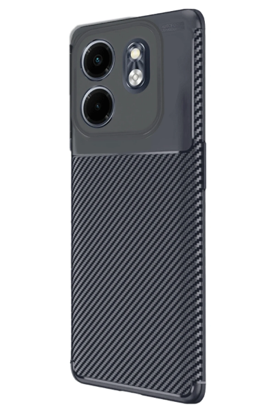Newface İnfinix Smart 9 Kılıf Auto Focus Karbon Kapak - Lacivert resmi