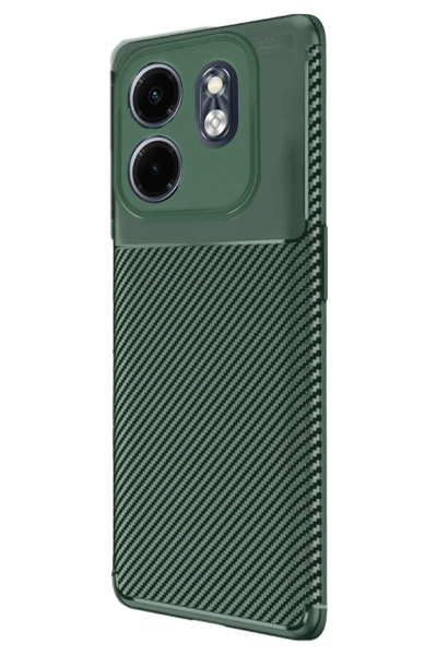 Newface İnfinix Smart 9 Kılıf Auto Focus Karbon Kapak - Koyu Yeşil resmi