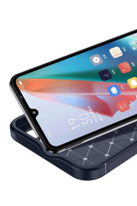 Newface İnfinix Hot 50 4G Kılıf Auto Focus Karbon Kapak - Lacivert resmi