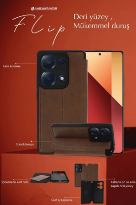 Newface Samsung Galaxy A35 5G Kılıf Flip Cover - Siyah resmi