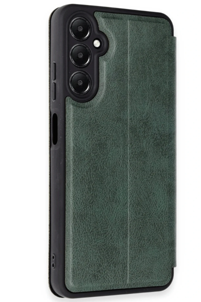 Newface Samsung Galaxy A35 5G Kılıf Flip Cover - Koyu Yeşil resmi