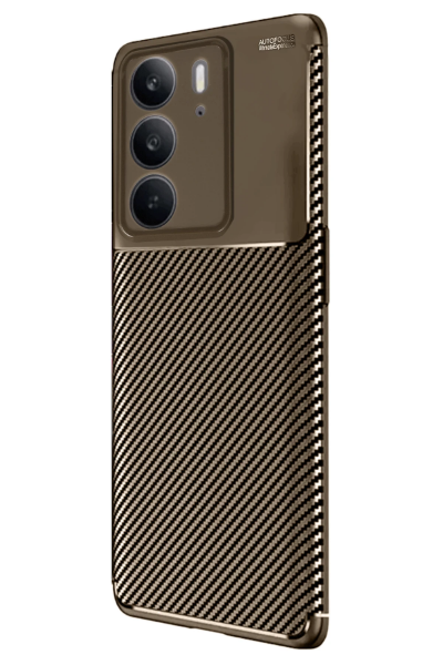 Newface Realme C75 4G Auto Focus Karbon Kapak - Kahverengi resmi