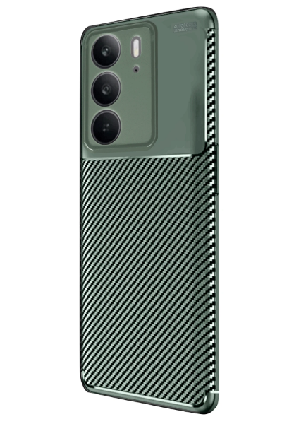 Newface Realme C75 4G Auto Focus Karbon Kapak - Koyu Yeşil resmi