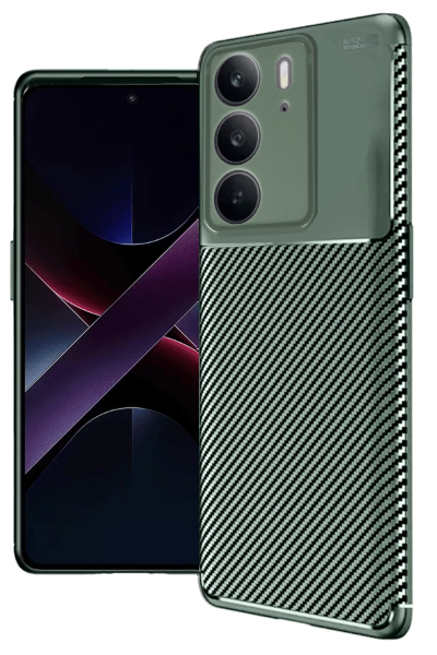 Newface Realme C75 4G Auto Focus Karbon Kapak - Koyu Yeşil resmi