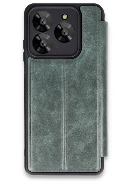Newface General Mobile Era 30 Kılıf Flip Cover - Koyu Yeşil resmi