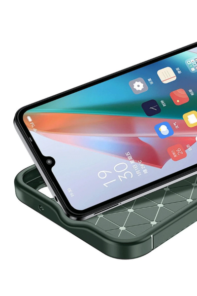 Newface Honor Magic 7 Lite Kılıf Auto Focus Karbon Kapak - Koyu Yeşil resmi