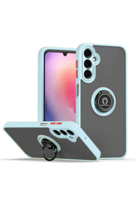 Newface Samsung Galaxy A05S Kılıf Montreal Yüzüklü Silikon Kapak - Buz Mavi resmi