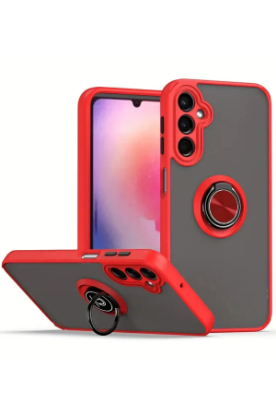 Newface Samsung Galaxy A05S Kılıf Montreal Yüzüklü Silikon Kapak - Kırmızı resmi