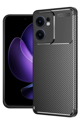 Newface Oppo Reno 13F Kılıf Auto Focus Karbon Kapak - Siyah resmi