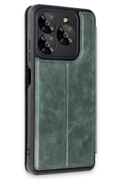 Newface General Mobile Era 50 Kılıf Flip Cover - Koyu Yeşil resmi
