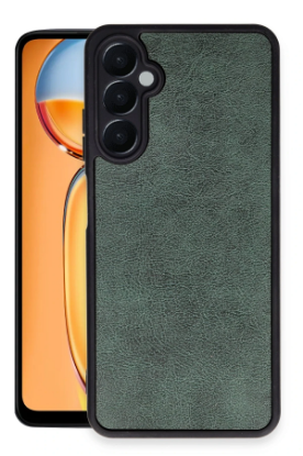 Newface Samsung Galaxy A35 5G Kılıf Aras Deri Kapak - Koyu Yeşil resmi