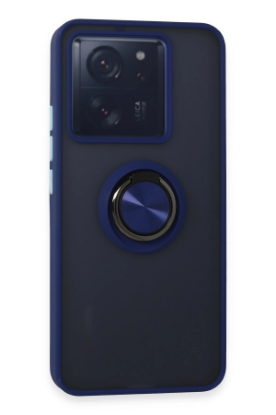 Newface Xiaomi Mi 13T Kılıf Montreal Yüzüklü Silikon Kapak - Lacivert resmi