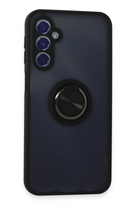 Newface Samsung Galaxy M34 5G Kılıf Montreal Yüzüklü Silikon Kapak - Siyah resmi