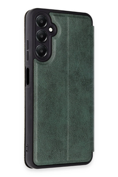 Newface Samsung Galaxy A55 5G Kılıf Flip Cover - Koyu Yeşil resmi