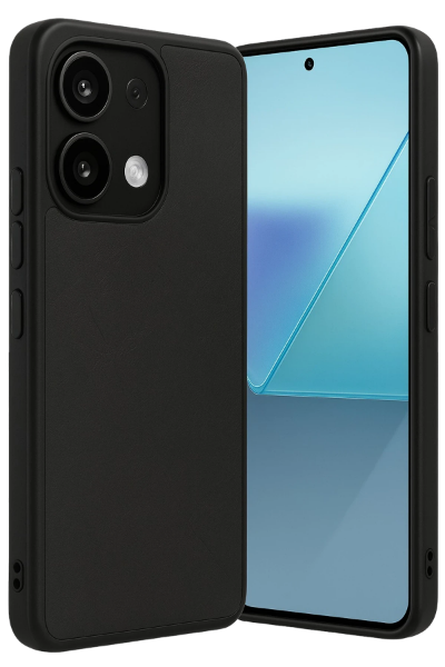 Newface Xiaomi Redmi Note 13 4G Kılıf Aras Deri Kapak - Siyah resmi
