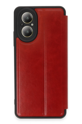 Newface Realme 12 Lite Kılıf Flip Cover - Kırmızı resmi
