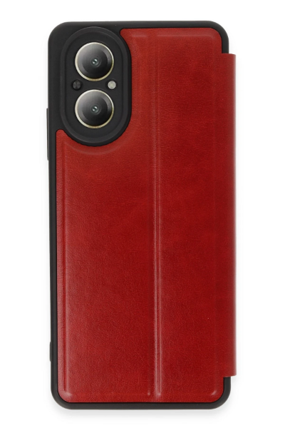 Newface Realme 12 Lite Kılıf Flip Cover - Kırmızı resmi