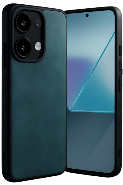Newface Xiaomi Redmi Note 13 4G Kılıf Aras Deri Kapak - Koyu Yeşil resmi