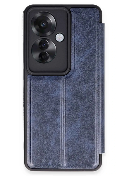 Newface Oppo Reno 11F Kılıf Flip Cover - Lacivert resmi