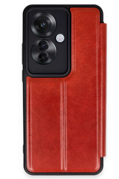 Newface Oppo Reno 11F Kılıf Flip Cover - Kırmızı resmi