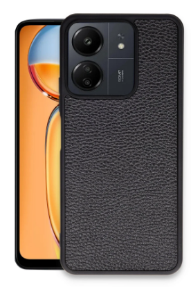 Newface Xiaomi Redmi 13C Kılıf Aras Deri Kapak - Siyah resmi
