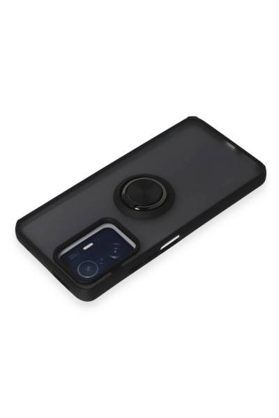Newface Xiaomi Mi 11T Pro Kılıf Montreal Yüzüklü Silikon Kapak - Siyah resmi