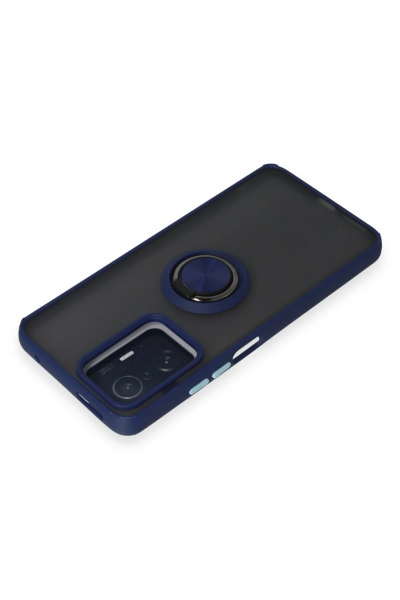 Newface Xiaomi Mi 11T Pro Kılıf Montreal Yüzüklü Silikon Kapak - Lacivert resmi