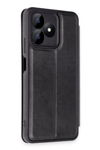 Newface Realme Note 50 4G Kılıf Flip Cover - Siyah resmi